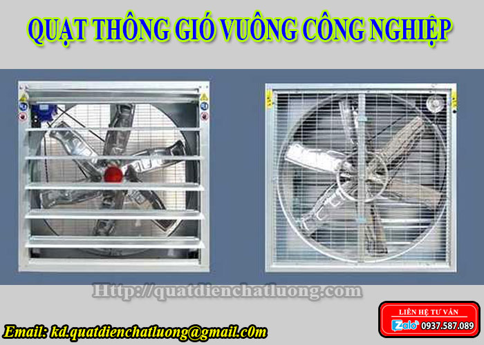Quạt thông gió vuông công nghiệp tại Thanh Hóa