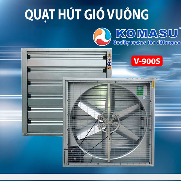Quạt hút gió vuông Komasu V900S
