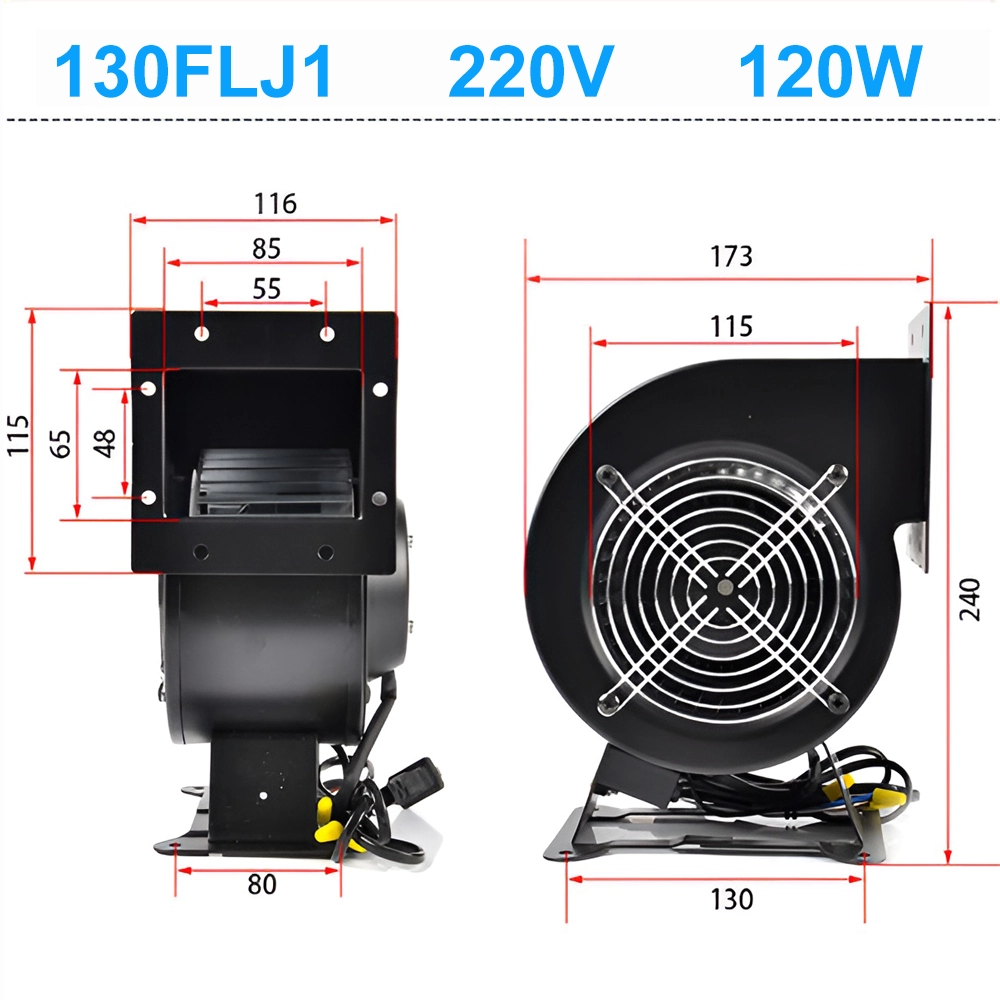 thông số Quạt Sò Ly Tâm 130FLJ1 thông số Quạt Sò Ly Tâm 130FLJ1
