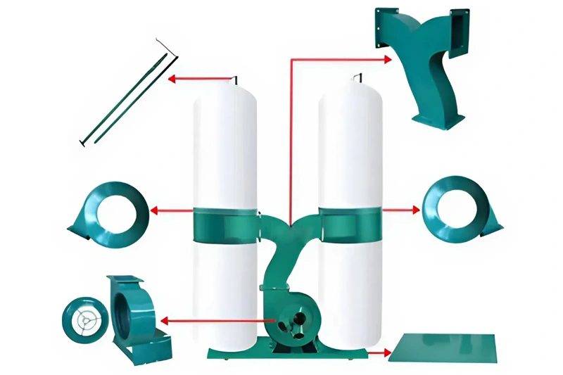 cấu tạo quạt hút bụi di động túi vải 1HP cấu tạo quạt hút bụi di động túi vải 1HP