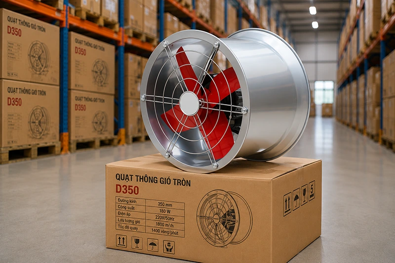 ảnh thật Quạt thông gió tròn D350 ảnh thật Quạt thông gió tròn D350