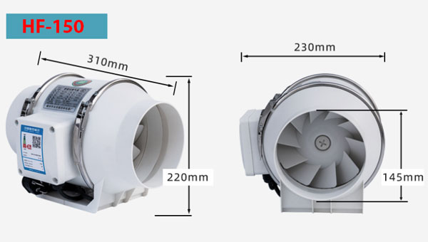 Quạt hút mùi nối ống HF-150