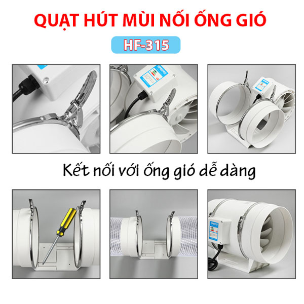 Quạt Hút Mùi Nối Ống HF-315