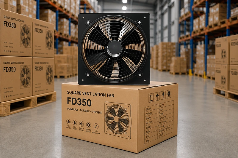 ảnh Quạt thông gió vuông FD350 ảnh Quạt thông gió vuông FD350