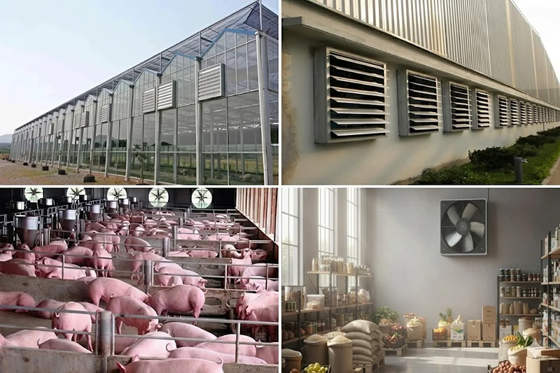 Ứng dụng của quạt thông gió vuông 1220x1220