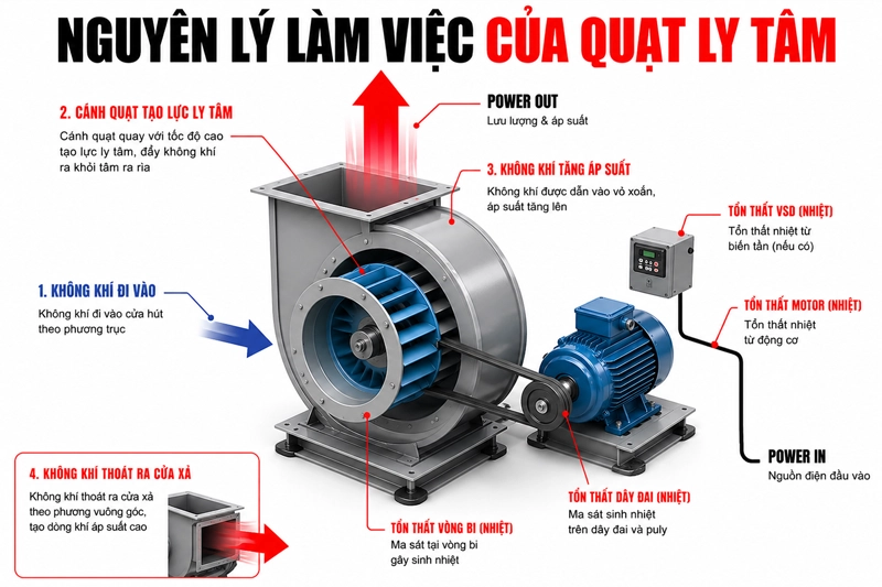 Nguyên lý làm việc của quạt ly tâm là gì Nguyên lý làm việc của quạt ly tâm là gì